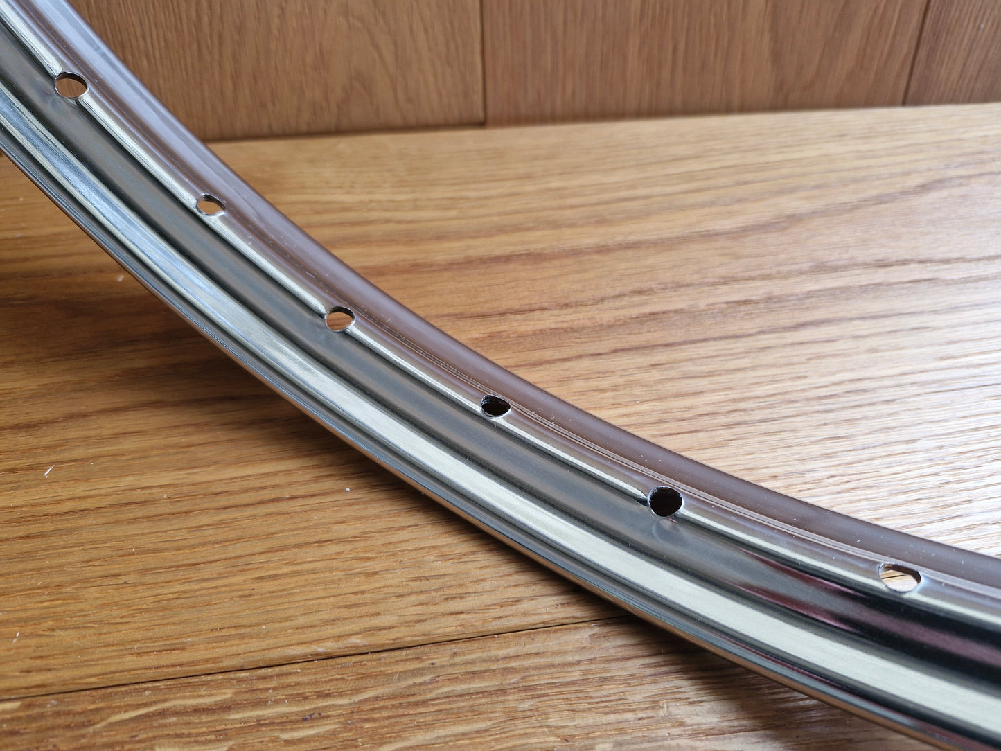 Chrome rim NSU Lux, Max half hub - 2.15 x 19" 36 hole perfect fit with safety notch