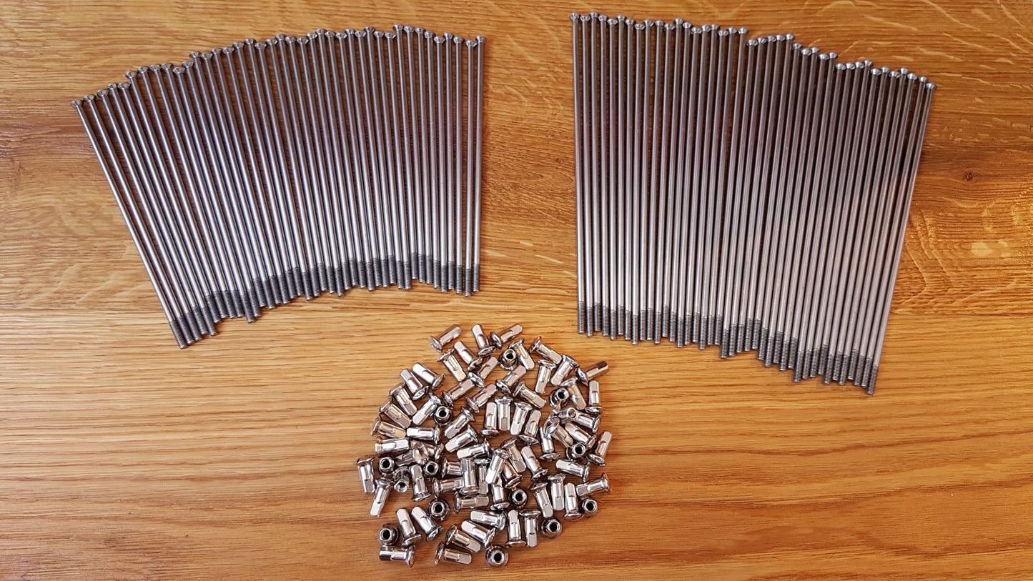 Speichen BMW R75/6 R90/6 R60/7 R75/7 R80/7 Edelstahl VA mit Nippel 6, 40 oder 80 Stück Oldtimer Ersatzteile