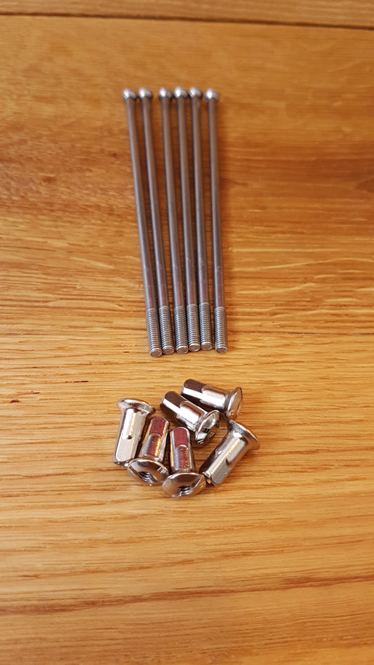 Speichen DKW IFA MZ RT 125/2 125/3 Vollnabe 162mm Edelstahl VA mit Nippel 6, 36 oder 72 Stück Oldtimer Ersatzteile