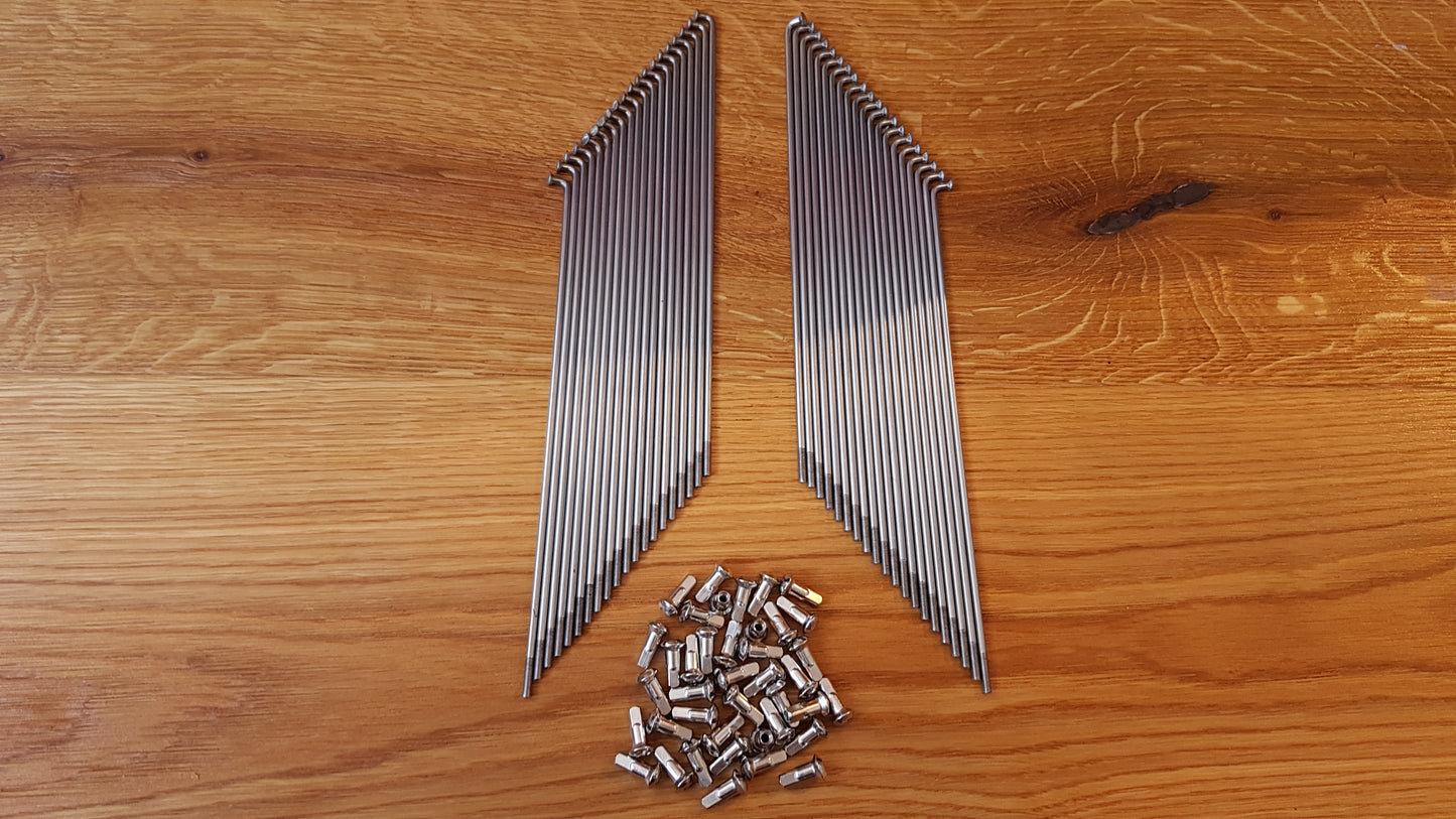 Spokes Steib LS 200, S 350, S 500, TR 500 (19 inch) stainless steel VA with nipples 6 or 40 pieces vintage car spare parts