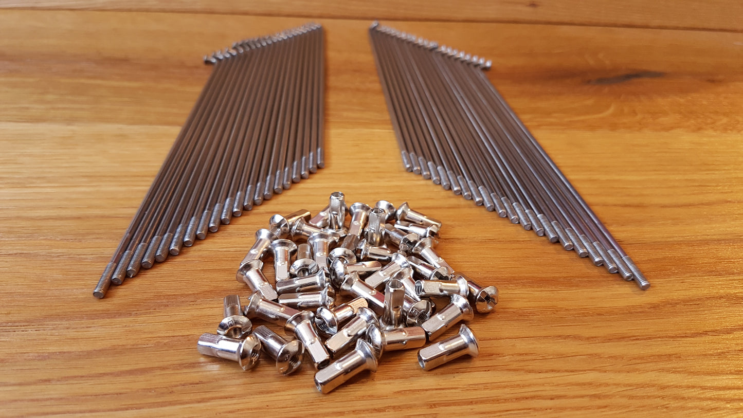 Spokes Steib LS 200, S 350, S 500, TR 500 (19 inch) stainless steel VA with nipples 6 or 40 pieces vintage car spare parts