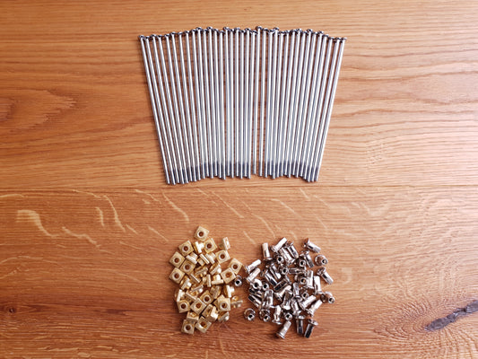 NEW CHROME spokes + washers BMW R50 R50/2 R50S R60 R60/2 R69 R69S 140 mm chrome-plated with nipples 40 or 80 pieces vintage car spare parts