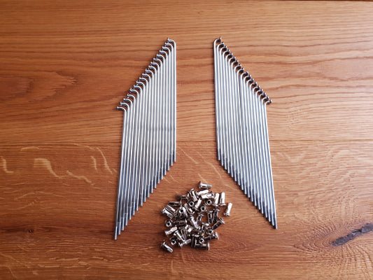 NEW CHROME spokes Simson AWO 425 Sport 154mm INSIDE + OUTSIDE chrome-plated with nipples 6, 36 or 72 pieces vintage car spare parts