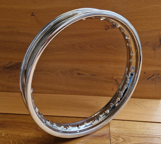 Chrome rim Express Radex 154, 175S & 201 - 1.85 x 16 - 36 hole perfect fit with safety notch