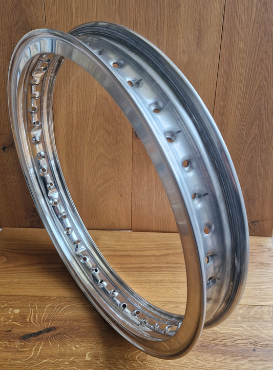 Alufelge BMW R50 - R69S (140mm 2x Kreuz) - 2,15 x 18" 40 Loch perfekte Passung mit Sicherheitskerbe