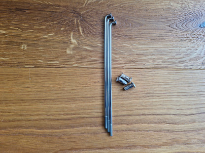 Spokes Ardie B 252 full hubs stainless steel VA with nipples 6, 36 or 72 pieces vintage car spare parts